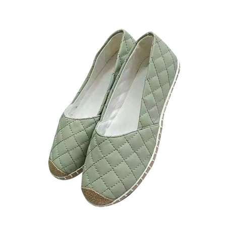

Daeful Ladies Comfort Round Toe Pumps Dress Casual Walking Lightweight Flats Green 7.5