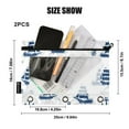 thumbnail image 3 of 2 Pack Pencil Pouch for 3 Ring Binder Smooth Zipper Folders with Pockets Clear Window Pencil Case Ships and Anchors, 3 of 6