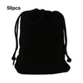 thumbnail image 4 of Kearding 50 Uds bolsa pequeña portátil duradera suave joyería bolsas elegante embalaje ligero restringido entrada almacenamiento bolsas Almacenamiento y organización del hogar Negro, 4 of 6