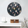 thumbnail image 2 of Yayeee Wall Clock Battery Operated 9.5" Silent Quartz Non-Ticking for Living Room Decor, Playful Winter, 2 of 8