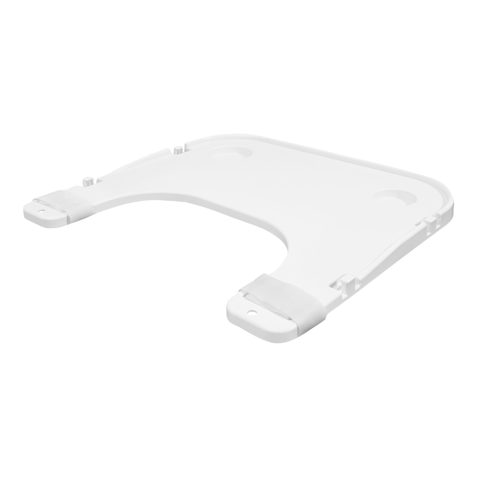 TFCFL White/Gray Wheelchair Table Board Wheelchair Lap Tray with Cup Holder & 4 Hooks 22.83x20.87inch