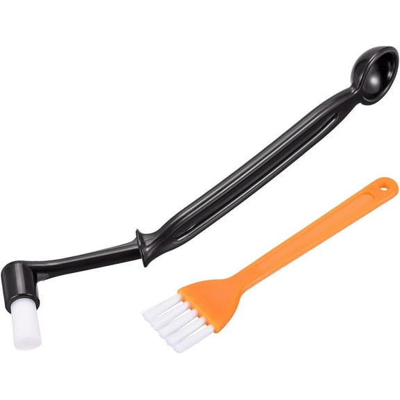 Coffee Cleaning Brush 209mm Long with Spoon Nylon Elbow for Cleaning Grinders and Shaver Cleaning Brush 114mm Long with Plastic Handle Pack of 6