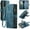 Blue, variant on Wallet Case for Samsung Galaxy A14 5G, Premium Handmade PU Leather Phone Case Card Slots Magnetic Closure Zipper Pocket Kickstand Flip Case with Hand Strap