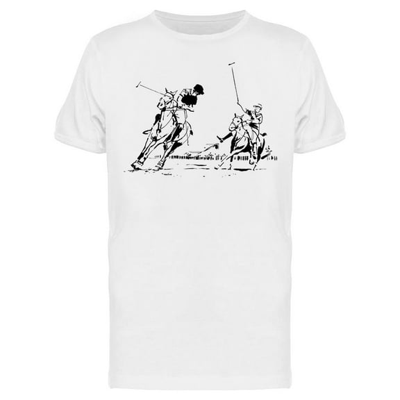 Polo Match Sketch Design T-Shirt Men -Image by Shutterstock, Male Medium