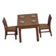 thumbnail image 5 of 3 piezas, modelo de muebles a escala 1/87 con bandeja de comida, jardín de hadas, diseño de artesanías de resina, decoración, accesorios para casa de Amarillo Hugo sillas de escritorio en miniatura, 5 of 10