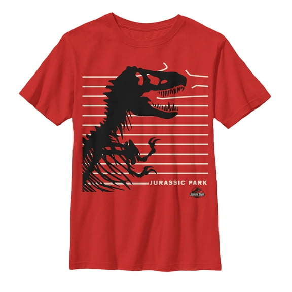 Boy's Jurassic Park T. Rex Fence Graphic Tee Red X Large
