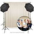 thumbnail image 4 of Lann's Linens Set of 2 Photography Backdrop Curtains, 5ft x 10ft Ivory Wedding Photo Background, 4 of 7