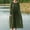 Army Green, variant on YHAJDS Women's Casual Dress,Casual Long Sleeve Dresses for Women Crew Neck Solid Color Linen Dress with Pockets Loose Mid Length Dress