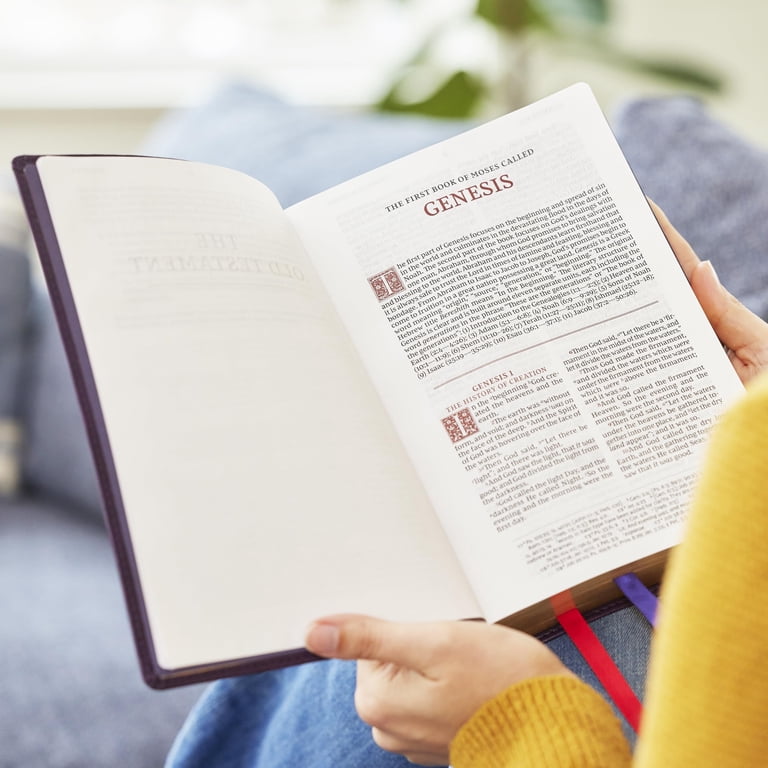 NKJV Large Print Reference Bible, Purple Leathersoft, Red Letter