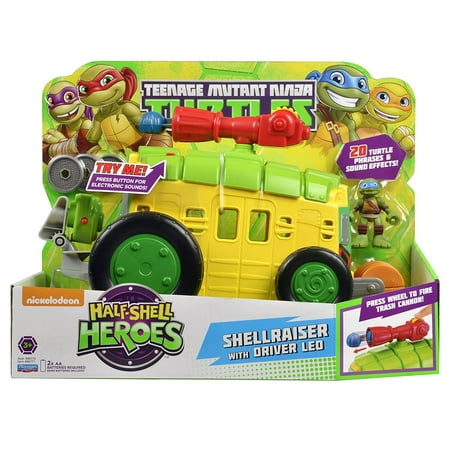 Teenage Mutant Ninja Turtles Pre-Cool Half Shell Heroes Shellraiser with Leonardo Vehicle and (Hyper Heroes Best Hero)