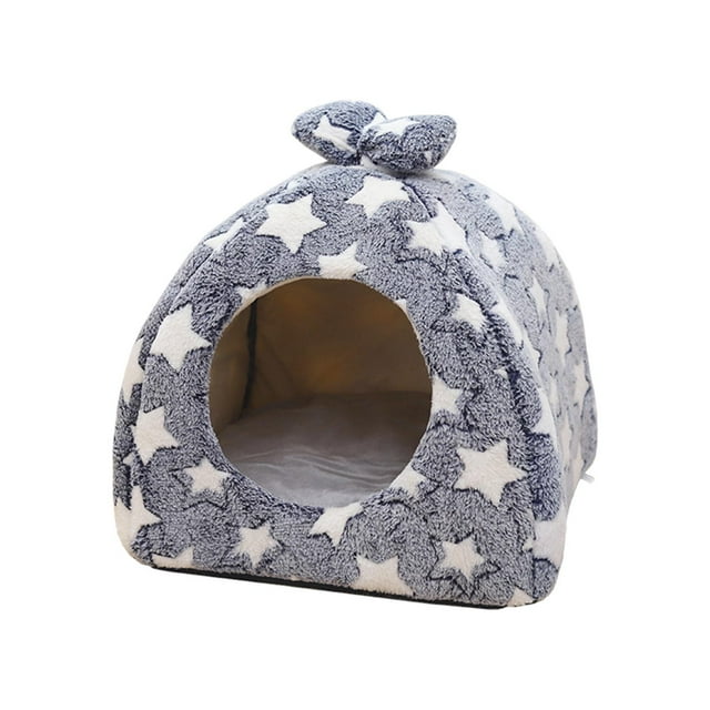 TISHITA Cute Soft Kittens Cat Bed Pet House Anti Slip Bottom Inner Cushion Machine Size L