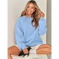 thumbnail image 5 of Womens Oversized Sweatshirt Crewneck Loose fit Long Sleeve Fleece Pullover 2023 Fall Casual Clothes Hoodie Top, 5 of 13