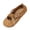 Brown, variant on Womens Faux Suede Flats Dressy Casual Closed Round Toe Slip On Soft Sole Ballet Shoes Comfort Buckle Cross Strap Walking Shoes for Work Office