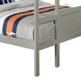 thumbnail image 4 of Benjara Panel Design Wooden Full Over Full Bunk Bed with Built in Side Ladder, Gray, 4 of 5
