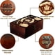 thumbnail image 3 of Caja de madera para guardar recuerdos, diseño de manos misteriosas, fase lunar grabada, cuadrada, de pino, para tarot., 3 of 9