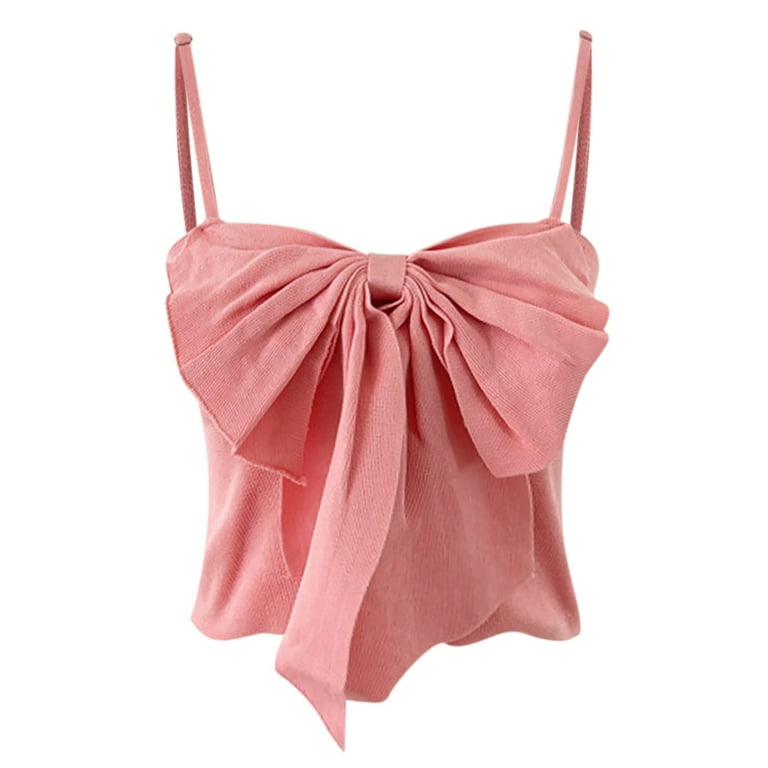 トップス Winged Strap Bow Tank Top bow tie tank – shop zoco