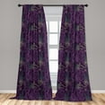 thumbnail image 5 of Ambesonne Octopus Curtains, Sea Wildlife, Pair of 28"x63", Dark Purple Pale Green, 5 of 5