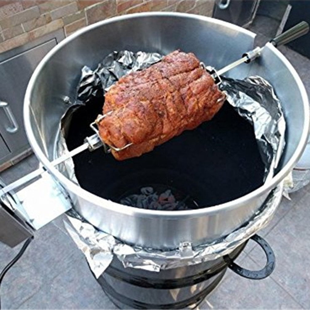 ICOCO Portable BBQ Rotisserie Forks Stainless Steel Spit BBQ Forks