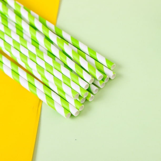 Pajita de papel desechable, biodegradable, original, apta para uso alimentario, para niños