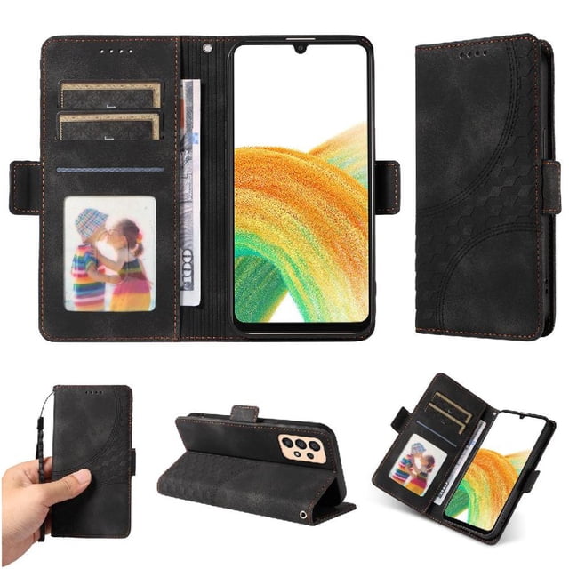Funda GANGXUN para Samsung Galaxy A33 5G con diseño acolchado elegante, cuero PU, protección total y ajuste preciso