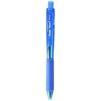 Pentel Ballpoint Pen, Retractable, Rubber Grip, Med, Sky Blue (BK440-S)