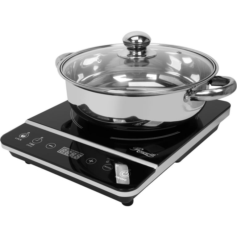 MAGT RNAB07VPZT3MP magt stainless steel hot pot, two flavor separation induction  cooker hot pot with heatproof handle, usable safe for induction