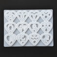 thumbnail image 3 of 2pc Heart with Constellation Silicone Pendant Molds Resin Casting Molds UV Resin & Epoxy Resin Craft Making White 165x220x9mm Hole: 1.2mm Inner Diameter: 46x49mm, 3 of 6