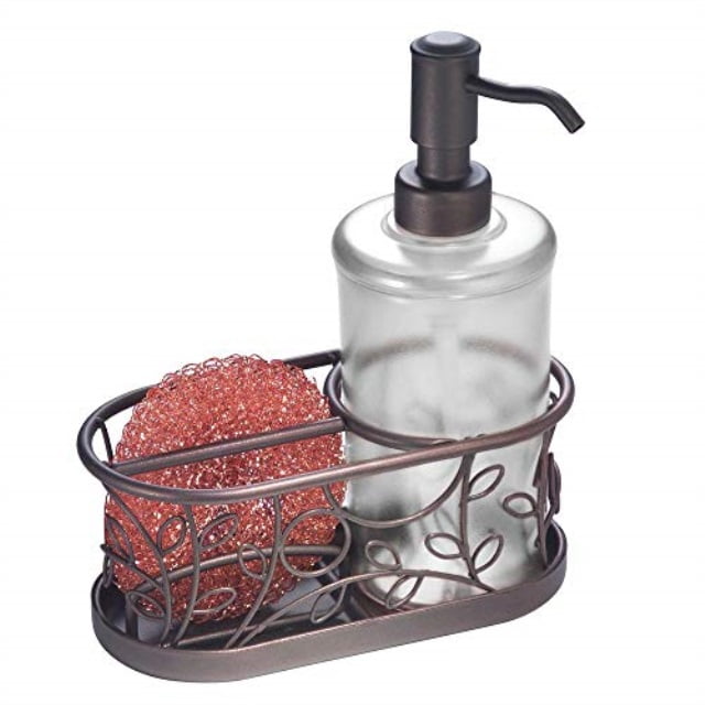 mdesign decorative wire kitchen sink countertop pump bottle caddy