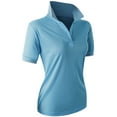 thumbnail image 2 of CLOVERY Women's Sportswear 2-Button Placket Polo Short Sleeve Shirt (S-3XL), 2 of 5
