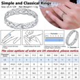 thumbnail image 2 of Anillos de cadena de nudo/n resistentes de plata compatibles con mujeres y hombres Vinta Eternity Ring Jewelry Size6, 2 of 5