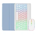 thumbnail image 1 of Rainbow Backlit Keyboard Cover For Samsung Galaxy Tab S9 FE Case with Pencil Holder For Galaxy Tab S9 FE 10.9 inch Tablet Cover Sky Blue with mouse Japanese, 1 of 6