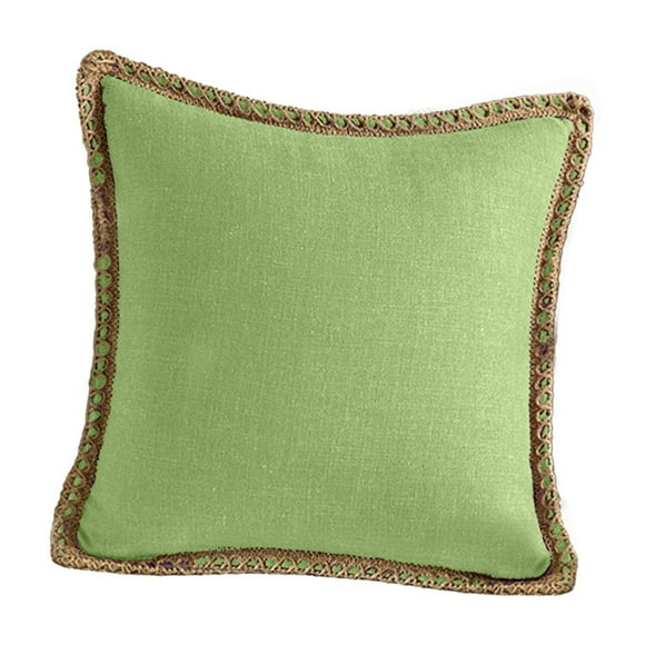 Taie d'Oreiller Confort en Lin 17,7 Pouces - Housse de Coussin Lombaire pour Canapé Salon