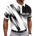 thumbnail image 2 of BRGZLK Mens Golf Shirts 250 Anniversary USA Shirt Summer Trendy Short Sleeve Turn-Down Collar Tees Loose Fit Patriotic Tops White C S, 2 of 5