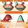 thumbnail image 3 of Vintage Glass Hen on Nest Dish with Lid - Large Pedestal Rooster Glass Candy Bowl, Colorful Crystal Candy Jar for Snacks, Dessert, Cookies | Home Kitchen Office Tabletop Decor, 3 of 7