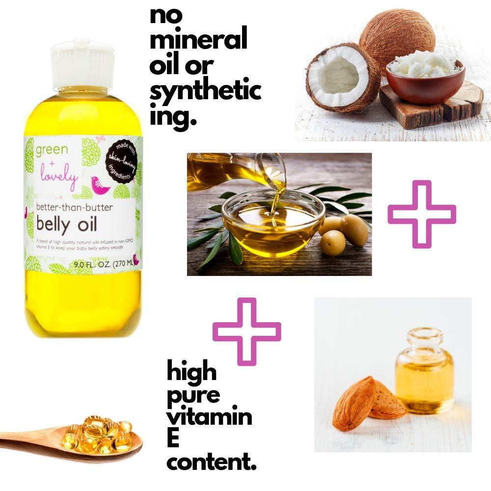 Better than Butter Belly Oil(Lavender) | Pregnancy Stretch Mark Prevention | 9 fl oz. Lasts for up to 6 Months | Natural Oil and Vitamin E Enriched for Amazing Skin Pre/Post Pregnancy Lave