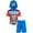 Blue / red, variant on Transformers Optimus Prime Big Boys Athletic Pullover T-Shirt Mesh Shorts Outfit Set Toddler to Big Kid