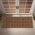 thumbnail image 2 of Brown Red Yellow Plaid Checkered Pattern Door Rugs,Washable Non Slip Door Mats Indoor,Decorative Door Mats,Entry Mat Indoor for Entrance,Bedroom,Kitchen,Bathroom,16"x47", 2 of 6