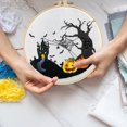 thumbnail image 3 of Fiudx Ofertas y liquidaciones Kit de bordado de Halloween para principiantes con esqueleto de calabaza, 3 of 5
