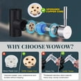 thumbnail image 4 of LAICAIW Black and Chrome Kitchen Faucet with Sprayer, Stainless Steel Kitchen Sink Faucet High Arc Utility Sink Faucet 1 or 3 Hole, Kitchen Tap for RV, Laundry, Bar, 4 of 7