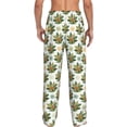 thumbnail image 3 of Picia Sloth Sitting Tropical Leaves Mens Soft Woven Cotton Elastic Waistband Sleep Pajama Pant Lounge Sleep Pant With Pockets And Drawstring-X-Large, 3 of 9