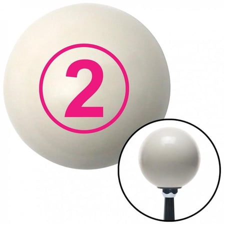 American Shifter Pink Ball No. 2 Ivory Shift Knob with M16 x 1.5 Insert Shifter Auto Manual Custom Brody