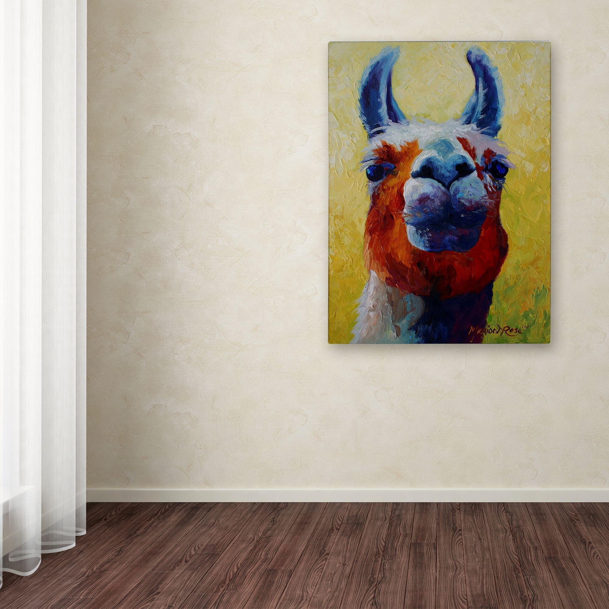 Trademark Fine Art 'Llama I' Canvas Art by Marion Rose