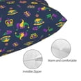 thumbnail image 3 of Rateoe Mardi Gras Carnival Pattern Decorative Pillow Case,Throw Pillow Covers,Plush Pillow Cover,Soft Pillow Case,Velvet Pillow Case-16"x24", 3 of 6