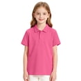 thumbnail image 3 of Abcomgle Boys Golf Shirts Size 8-10 Short Sleeve Pique Polo Shirts for Boys Button Closure Solid Color School Uniform Comfortable Collared Tshirts for Kids Boys, 3 of 8