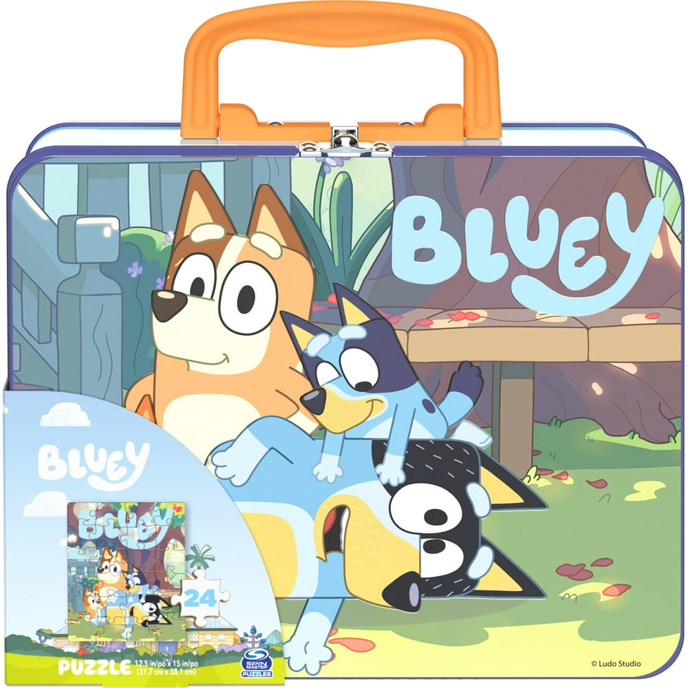 Bluey Puzzle in Tin with Handle, for Families and Kids Ages 4 and up
