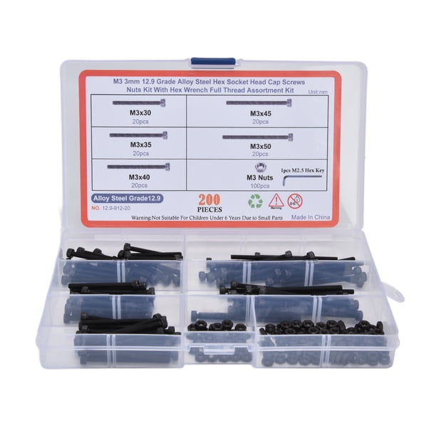 Kit Surtido De Pernos De Tuerca Hexagonal, Kit Surtido De Hardware De Diseño Profesional Rendimiento Estable De Alta Resistencia Para La Industria Para Exteriores Para El Hogar ANGGREK Otros