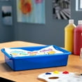 thumbnail image 2 of School Smart Storage Tray, Letter Size, 10-3/4 x 13-1/4 x 3 Inches, Blue, 2 of 11