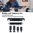 thumbnail image 3 of 12 String Saddle Bridge, Guitar Bridge and Tailpiece Metal Material Black  for LP Electric Guitars, 3 of 7