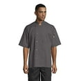 thumbnail image 2 of Uncommon Threads 0415-6409 South Beach Chef Coat Short Sleeve in Slate - 5XLarge, 2 of 4