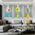 thumbnail image 2 of Pegatinas Paquete de 3 calcomanías de pared 3D con plantas en maceta, para escalera, extraíbles, despegables y adhesivas, flores decorativas Yulucky, 2 of 3